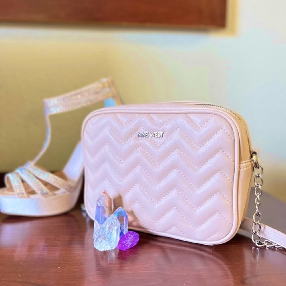 Nine West Pink/Cream Mini Crossbody Bag - Mint Condition